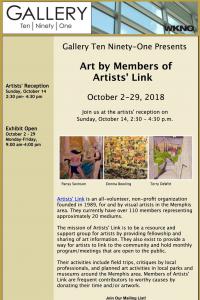 Artists Link Exhibit Reception Oct 14 at WKNO in Cordova TN